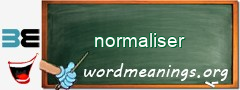 WordMeaning blackboard for normaliser